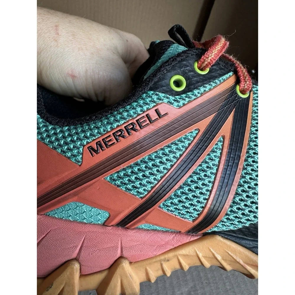 Merrell MQM Flex Low Hiking Shoes Womens‎ Size 9.5 Fruit Punch Trail Running